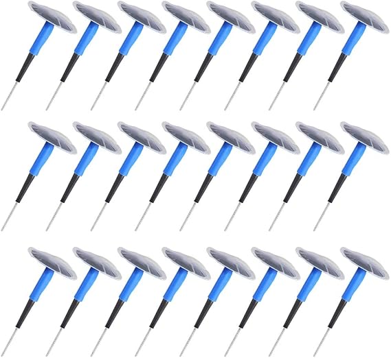 Tire Repair Patch, Universal Tubeless Tire Puncture Repair Mushroom Plug Patch Gum for Car Motorcycle(24 PCS) (36*4mm)