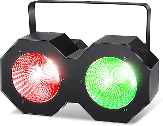 COB Par Lights,Blinder Stage Lights,100W RGBW LED COB Par Light, DMX/Master-Slave DJ Can Light Uplighting,Blinder&Strobe Stage Lighting for Church Wedding Concert Theater Show