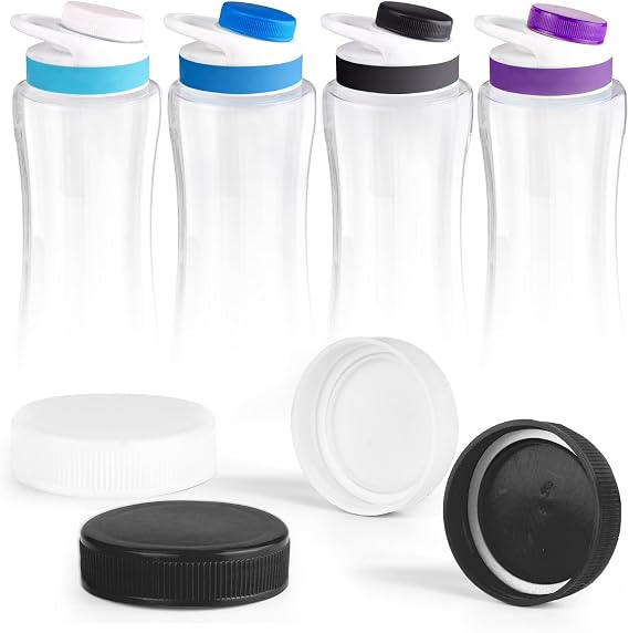 Lid for Cirkul Water Bottle - 4 Pack Cap Lid Replacements Compatible with Cirkul, Fits Cirkul Flavor Cartridges, Essential Accessories for Plastic and Stainless Steel Water Bottles