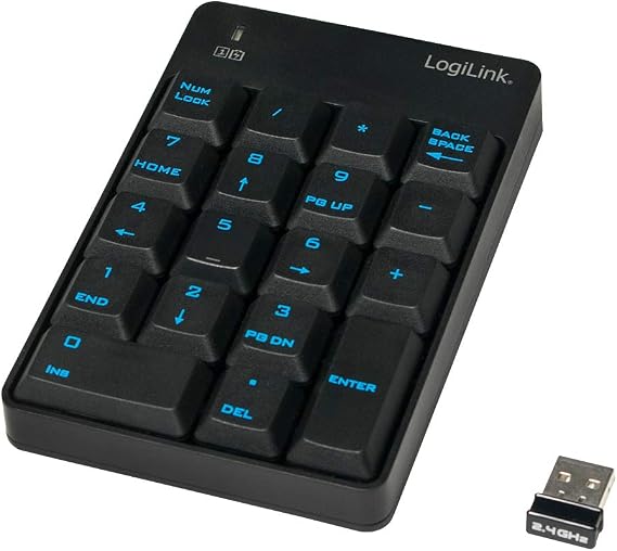 LogiLink ID0120 Wireless Numeric Keypad with 18 Keys