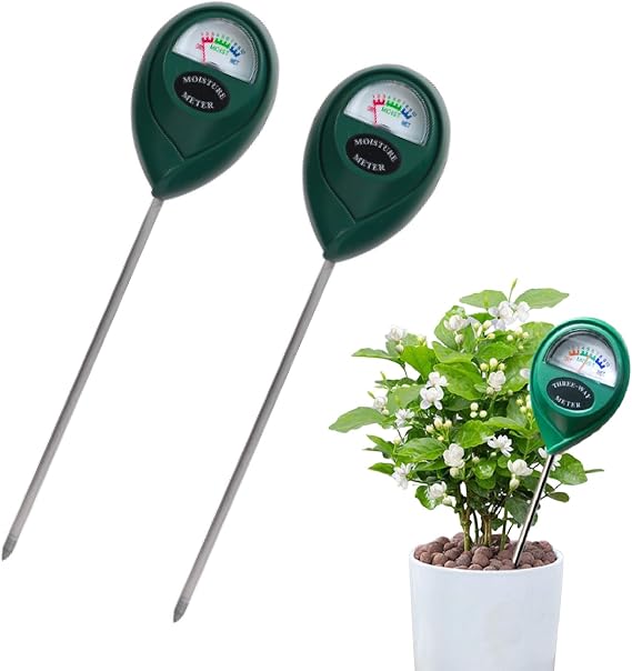 2 Pcs Soil Moisture Meter, Precise Hygrometer Sensor, Water Sensor, Plant Water Meter Moisture Meter for House Plants & Outdoor Garden, Plant Watering Indicator with Probe, Garden, Indoor Meadow