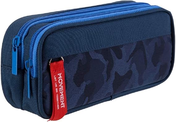Pencil Case, Large Capacity Pencil Cases Big Storage Pencil Bag Pen Pouch for Boys Girls, Portable Office Stationary Organiser Supplies Makeup Bag with 3 Multi Compartments, Navy Blue