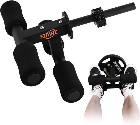 Fitarc Tib Bar Tibialis Trainer Tibia Dorsi ふくらはぎ上げマシン 膝の上のつま先器具 ふくらはぎ/脛/足首の強化に 1インチ/2インチのオリンピックウェイトプレートにフィット
