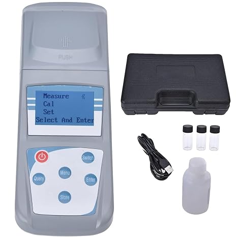 Portable Turbidity Meter, Water Quality Tester, 90° Scattered Light, for Waterworks, Paper Mills, Fish Tanks