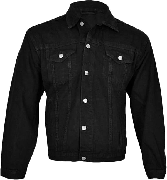 Mens Denim Jacket Trucker Classic Bomber Jeans Biker Causal Vintage Workwear Tough Heavy Duty Western Style Stonewash Work Wear Coat