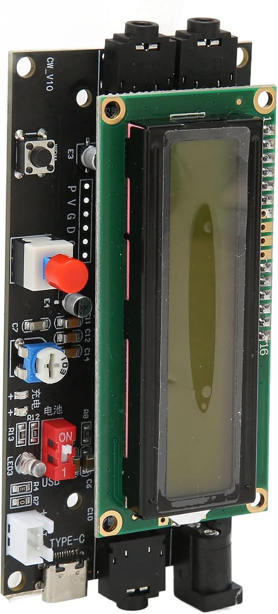 CW Decoder with LED Display, Charging Function, Outdoor Small Portable Morse Signal Reader DC 7-12V 500mA
