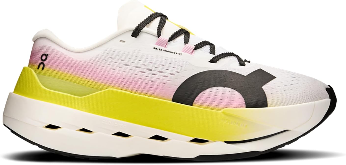 On Cloudboom Max Running Shoes Womens Road White/Lime 8