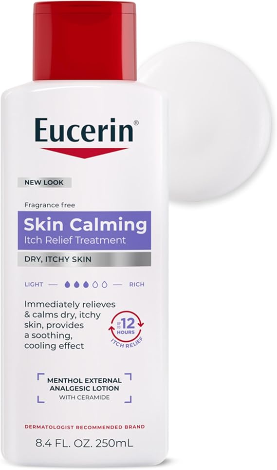 Eucerin Kaşıntı Giderici Yoğun Sakinleştirici Losyon, Hassas Kuru Ciltler için Kaşıntıları Giderici Losyon, 8.4 Fl Oz Şişe