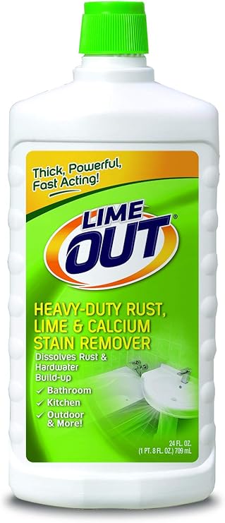Lime OUT Heavy-Duty Rust, Lime & Calcium Stain Remover, Multi Purpose Cleaner, 24 Ounce,