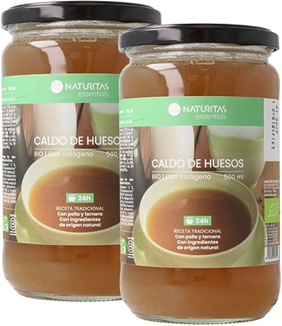 Organic Bone Broth Pack | 2 x 500 ml | Naturitas Essentials | No Preservatives | No Artificial Additives | Creams Soups and Broths