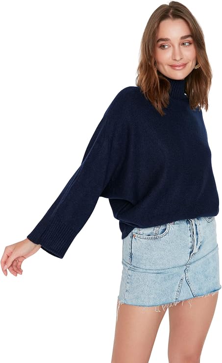 Trendyol Women Regular Basic Standing Collar Knitwear Sweater