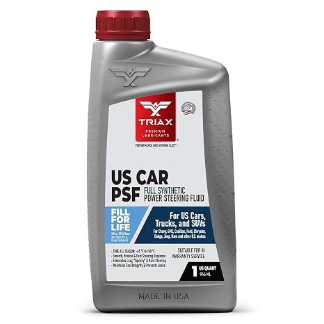TRIAX OEM Grade PSF Power Steering Fluid - Full Synthetic with Esters - Arctic Grade -45°C - Universal Fit for Asian, US, and European Cars - Stop Leak - ATF Compatible - 1 Quart/946 ml