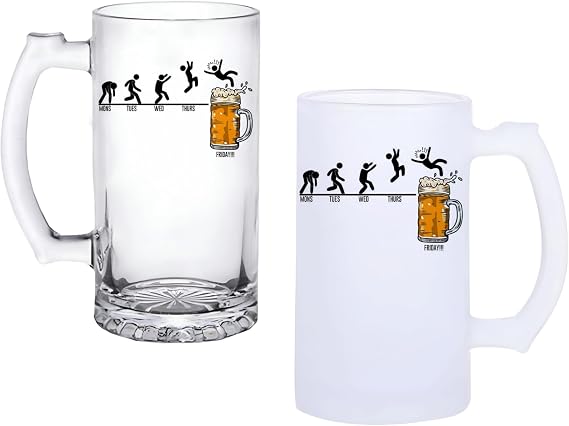 Ghostbastır Design Bira Günleri Bira Bardağı 500 cc Cam Buzlu veya Buzsuz Seçenekleriyle 0589