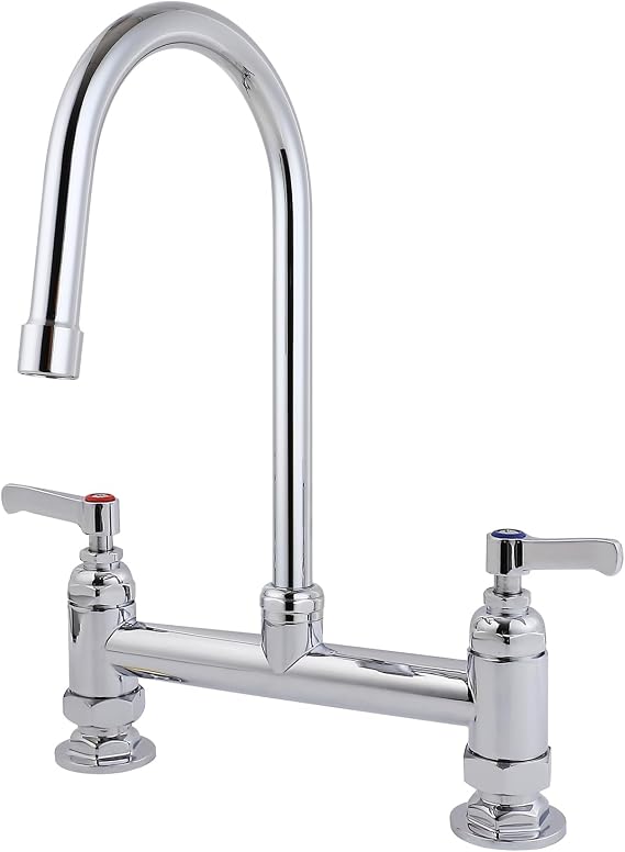 Commercial Kitchen Tap,7" Brass Dual Temperature Faucet