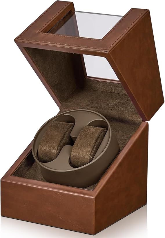 Lian Double Automatic Watch Winders Watches Display Storage Case with Quiet Japanese Mabuchi Motor Watch Box for Men's and Women's Watches