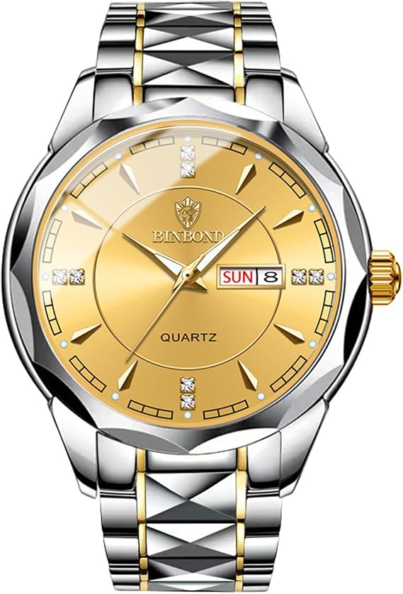 Watches Women Men Watches: 3ATM Waterproof Calendar Diamond-shaped Analogue Quartz Couple Watches Women's Watches Stainless Steel Bracelet Watch with Luminous Hands Gifts for Women Men