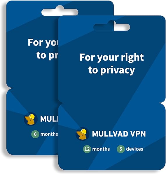 Mullvad VPN 18 Monate Bundle - 6 + 12 Monate Codes für 5 Geräte - Ohne Logs