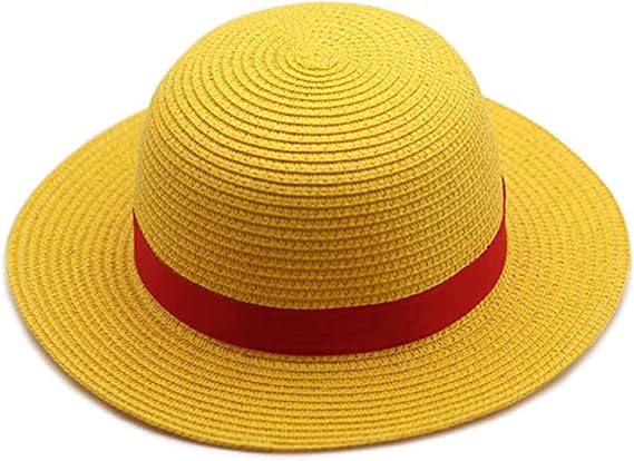 Straw Hat, Cosplay Hat Halloween Performance Costume Headwear Men Women Summer Straw Hat, Paper Straw, Small-Medium