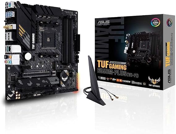 ADMI CPU Motherboard Bundle: AMD Ryzen 5 5600G 6 Core 4.4GHz Boost CPU, ASUS TUF B550-PLUS WIFI ATX PCIe 4.0 M.2 Motherboard, Corsair Vengeance LPX 16GB 3200Mhz DDR4 RAM