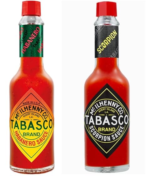 TABASCO Scorpion Sauce + Habanero Sauce (2 x 148 ml) The Two Sharpest Chilli Sauces Among Tabasco Sauces! 10 Times As Hot As The Original Red