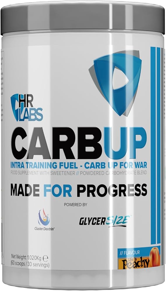 Carb Up, Cluster Dextrin Carbohydrate Blend Intra Workout Training Fuel, Sustained Energy During Intense Training, 1.020kg and 30 Servings, Vegan (Life is Peachy)