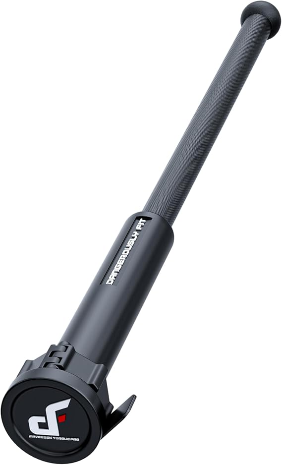 Maverick Torque Pro - Adjustable Long Steel Club - Short Mace - Rubber Coated Club Bell - Strength Training Exercise Equipment for Full Body Workout, Home & Gym Fitness