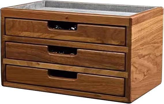 Wooden Pen Display Box Fountain Pen Collector Organiser Box with 2/3 Drawer Layers - Can Hold 24/36 Pens