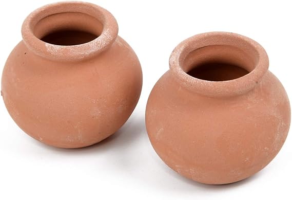 2PCS Terracotta Plant Pots, Mini Clay Pot for Tiny Plant Cactus Lithop, Small Red Succulent Plant Pot Nursery Planter for DIY Hand Craft Decoration Garden Gift