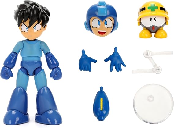 Mega Man Wave 3 Mega Man Action Figure with Neo Metal Figure - 1:12 Scale Deluxe - 6 Inch Tall, Fully Articulated, Collector's Packaging