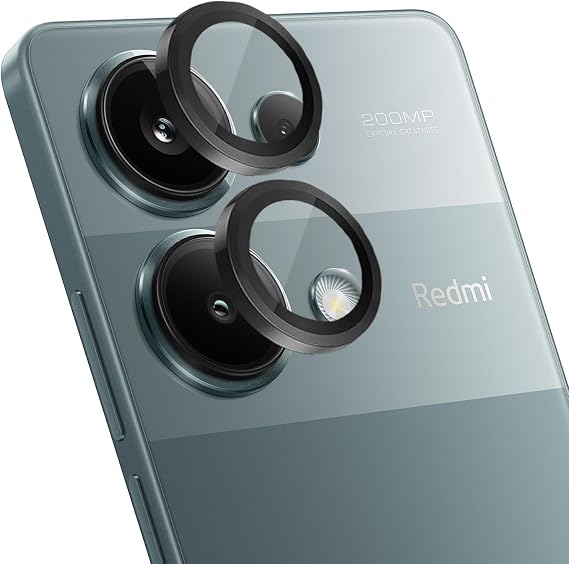 Microsonic Xiaomi Redmi Note 13 Pro 5G Tekli Kamera Lens Koruma Camı Siyah [Redmi Note 13 Pro 5G ile Uyumlu Ekran Koruyucu - Siyah]