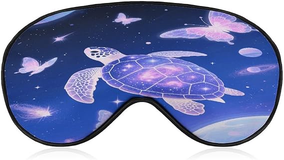 Turtle Eye Cover Breathable Comfortable Eyeshade Soft Skin Friendly Sleep Mask Party Night Blindfold with Fashion Adjustable Eye Mask for Night Sleeping Travel Nap