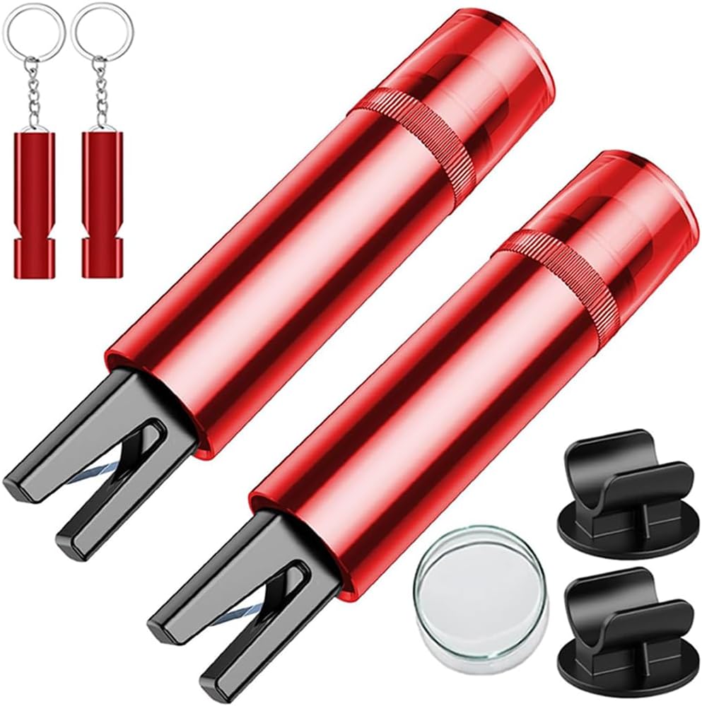 2 x Safe Car Emergency Hammer, 2 in 1 Car Window Breaker and Seatbelt Cutter, Quick Cutter Emergency Window Breaker Car Safety Hammer Escape Tool, Window Glass Breaker for Car Safety Rescue Use Only