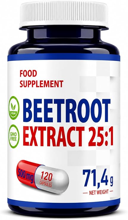 Hepatica Beetroot Extract 12,500mg Equivalent | 500mg 25:1 Beta Vulgaris Extract | 120 Vegan Capsules | 4-Month Supply | 3rd Party Lab Tested