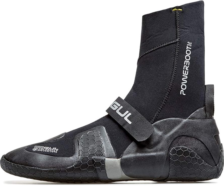 Gul 5mm Power Split Toe Neoprene Wetsuit Boots Shoes - Boot - Black - Unisex - Reinforced heel and toe for durability