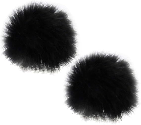 keepdrum 2x WS05 Mini Fur Windshield for Lavalier Microphones and Headsets