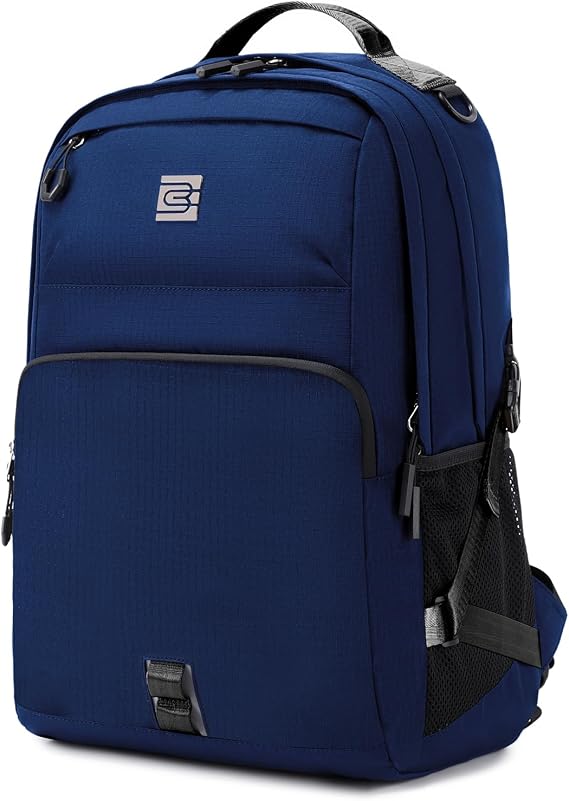 Laptop backpack, lightweight waterproof material, travel sports bag, suitable for 16 inch laptops (Blue)