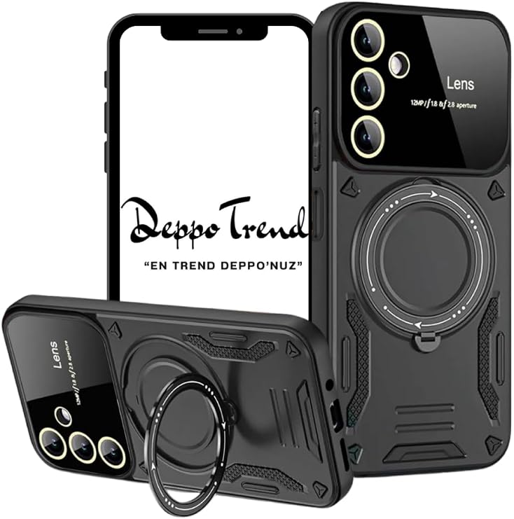 Samsung Galaxy S25/S24 için Magsafe ile Uyumlu Kılıf Kamera Korumalı Açılıp Kapanabilen Dikey ve Yatay Standlı 360 Derece Dönebilen Stand Darbelere Dayanıklı Koruyucu Renkli Tank Kapak