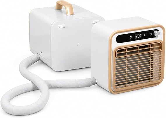 5000 BTU Portable Split Air Conditioner with Smart App and Remote Control, Quiet Cooler with 12 Hour Timer and 130m³/h Airflow, Easy DIY Installation for Bedroo, 1.5m tube, 1.5m tube