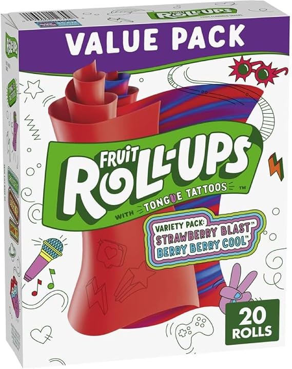 Fruit Roll-Ups Fruit Snacks, Value Pack - Strawberry & Berry Cool - 10 oz (283 g) - 20 ct