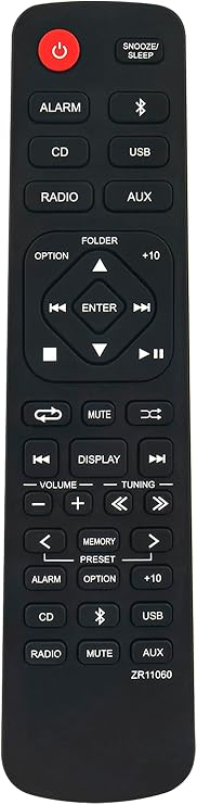 VINABTY ZR11060 Replace Remote Control Fit for Yamaha MCR-B043 MCR-B043 MCR-B043BL MCR-B043 RED MCR-B043 ORANGE Micro Hi-Fi System