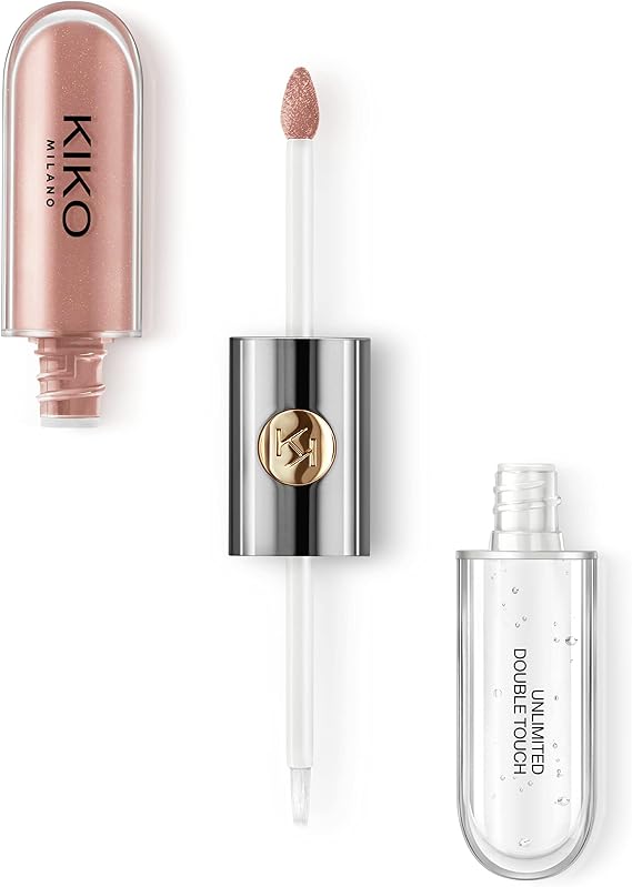 KIKO Milano Unlimited Double Touch 102 | Liquid lipstick with a bright finish in a two-step application. Lasts up to 12 hours. No-transfer base colour