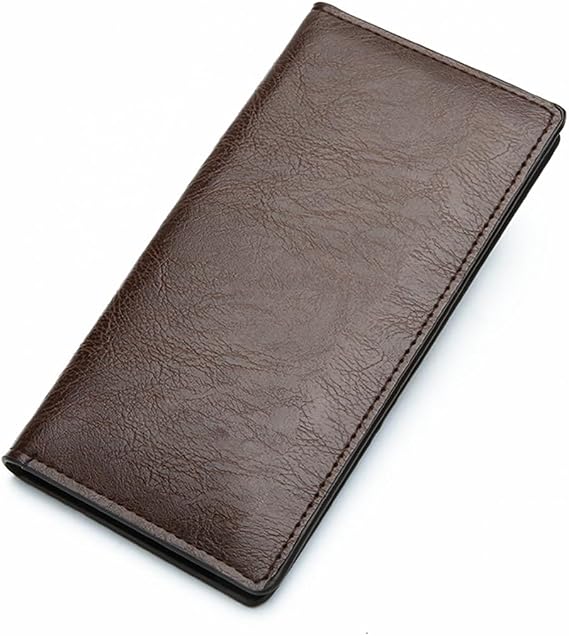 Wallets for Men, RFID Blocking PU Leather Wallet Credit Card Holder ID Card Holder,Size: 18cm*9cm*1cm (L-Dark Brown)