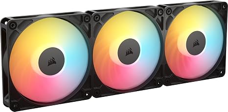 CORSAIR RS120-R ARGB 120mm PWM Ters Yapraklı Kasa Fanı Üçlü Paket - Siyah (CO-9050196-WW)