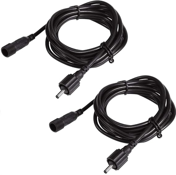 ECOWHO Extension Cable, 2 Pack Extension Lead Waterproof Cord Anti-Corrosion Wiring for Garden Lights Path Lighting LED Landscape Spotlights (2m)