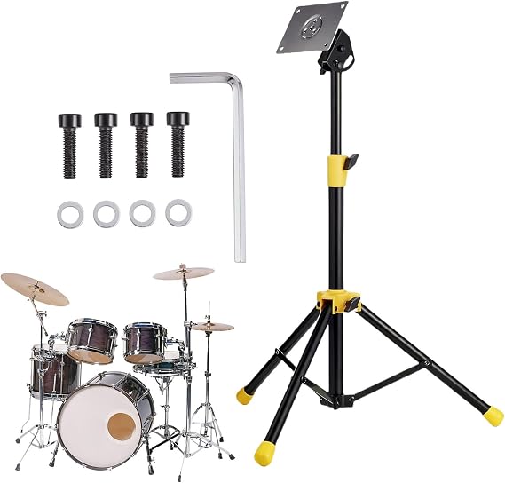 Practice Pad Stand,Silent Lifting Drum Stand - Tripod Holder Rack Gear Accessories for Training Practice Table Desk Home Studio Live Audio