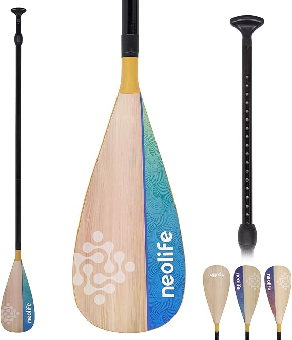 SUP Paddleboard Paddle with Fiberglass Shaft and Enhanced PP Blade, Adjustable Stand Up Paddle Board Paddle, 66-82" (170-210 cm)