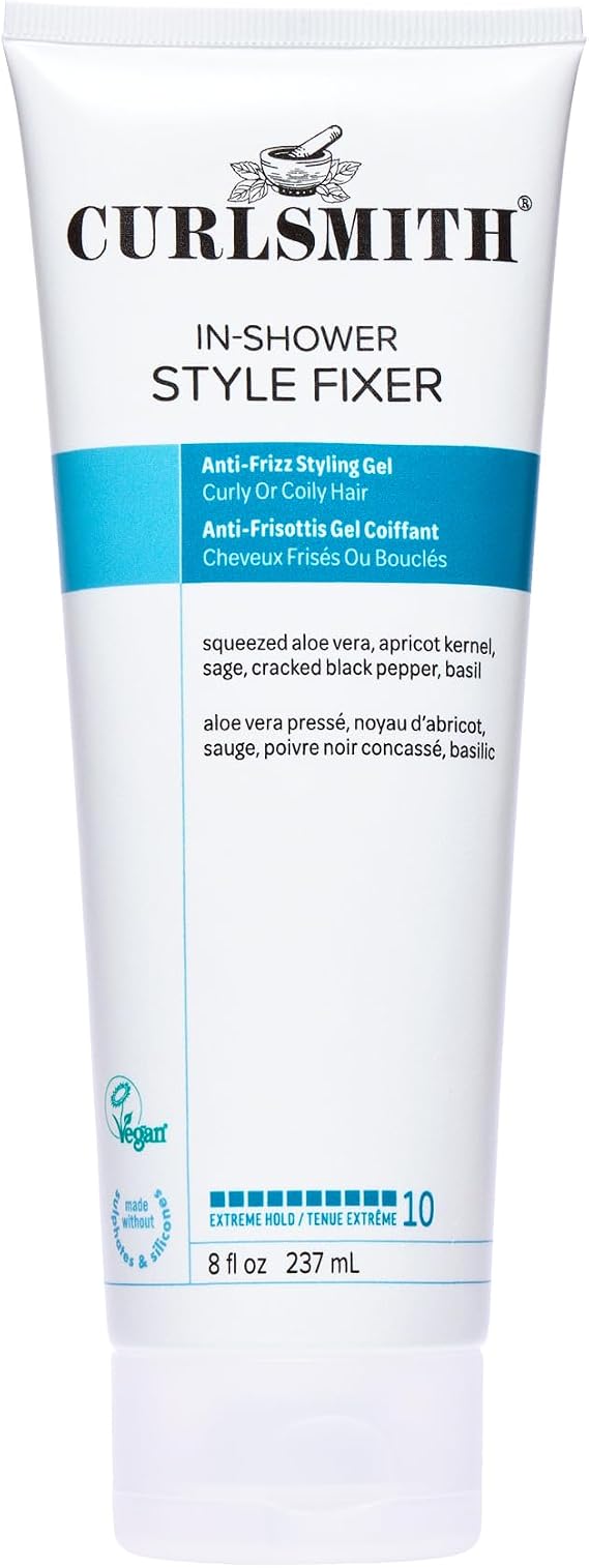 Curlsmith - Duş İçi Stil Sabitleyici - Kuru, Dalgalı, Kıvırcık veya Kıvrımlı Saçlar için Vegan Extreme Hold Şekillendirici Jel (8 oz)