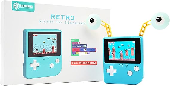 ELECFREAKS Retro Coding Arcade for Microsoft Makecode DIY Programmable Handheld Game Console, Perfect for STEM Education, Game Programming Learning Machine, Compatible with Block Programming and Python