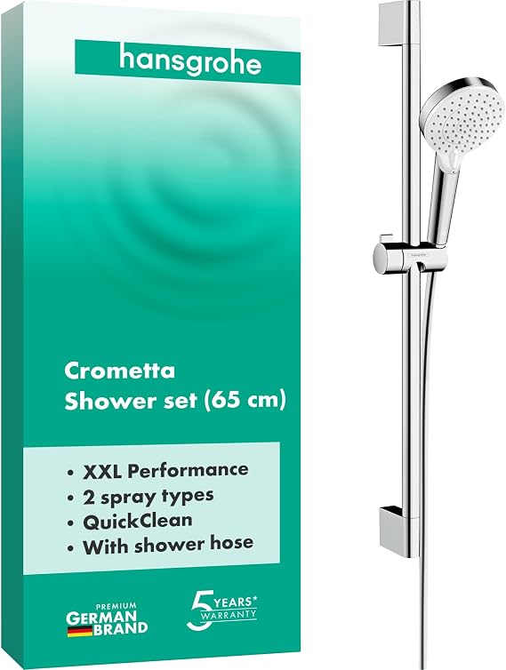 Hansgrohe Crometta Duş Seti Vario, 65 cm Duş Barı 26532400 [Enerji Sınıfı A]