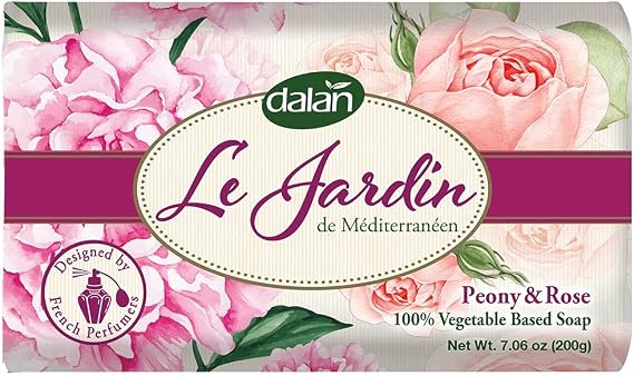 Dalan Le Jardin Pure Vegetable Soap Peony & Rose 200g